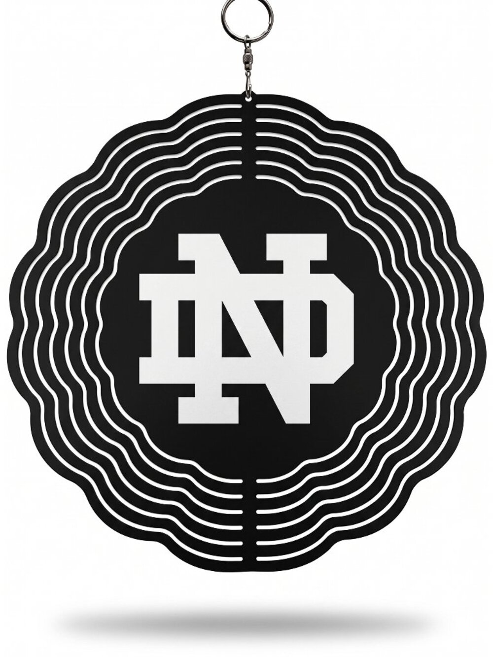 10" Notre Dame ND Logo Kinetic Wind Spinner - Outdoor Metal Yard Decor